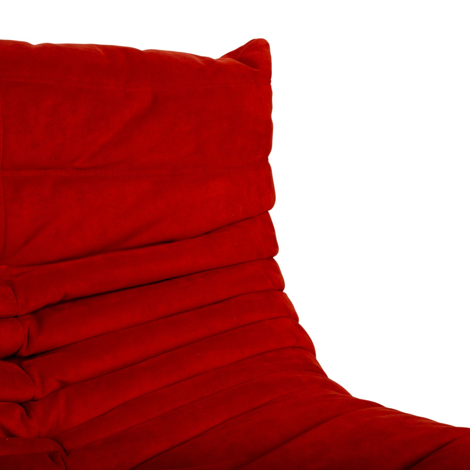 Canapé 2 places Ligne Roset Togo en tissu rouge photo for sale