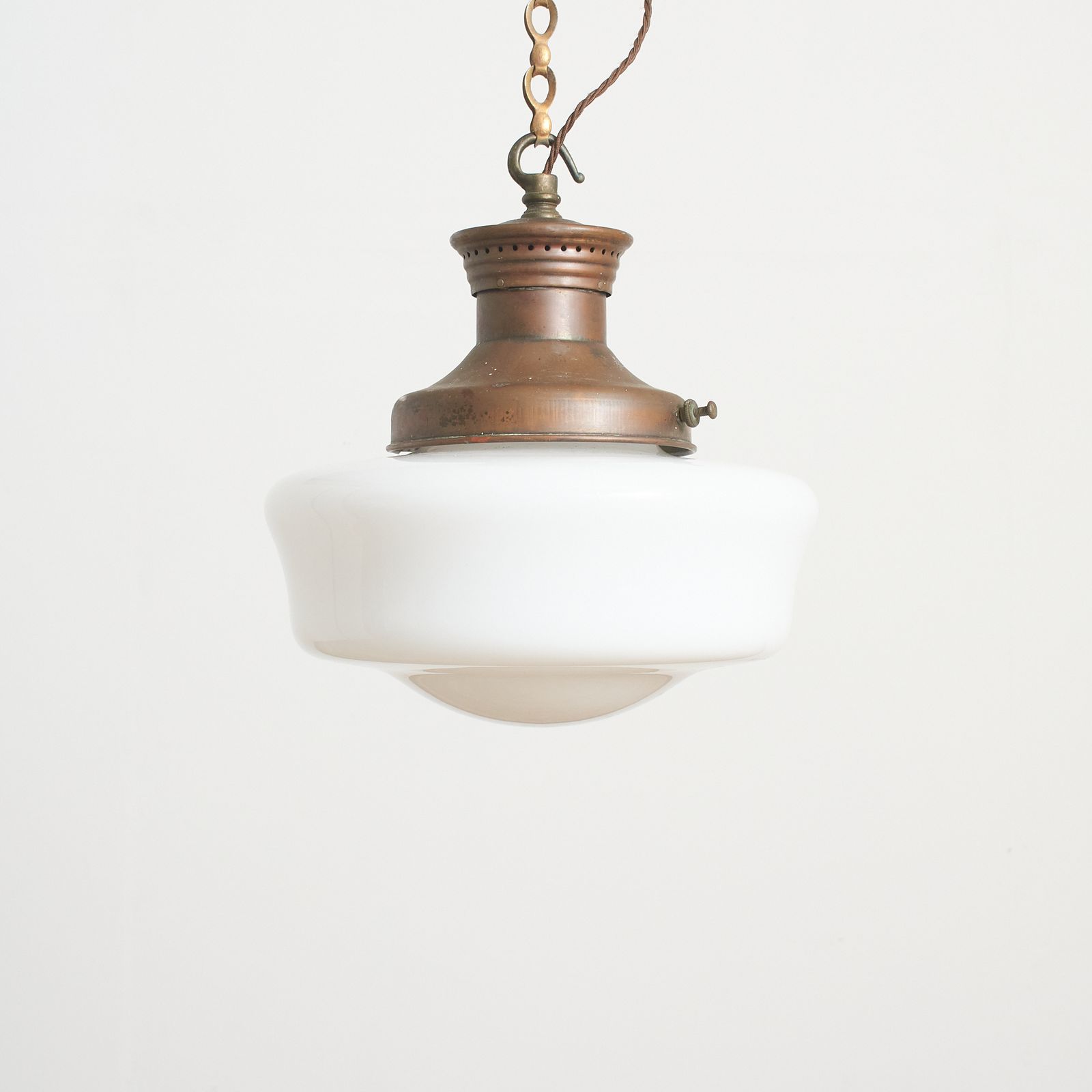 Antique Church Opaline Glass Pendant Light By Maxlume – E photo furniture