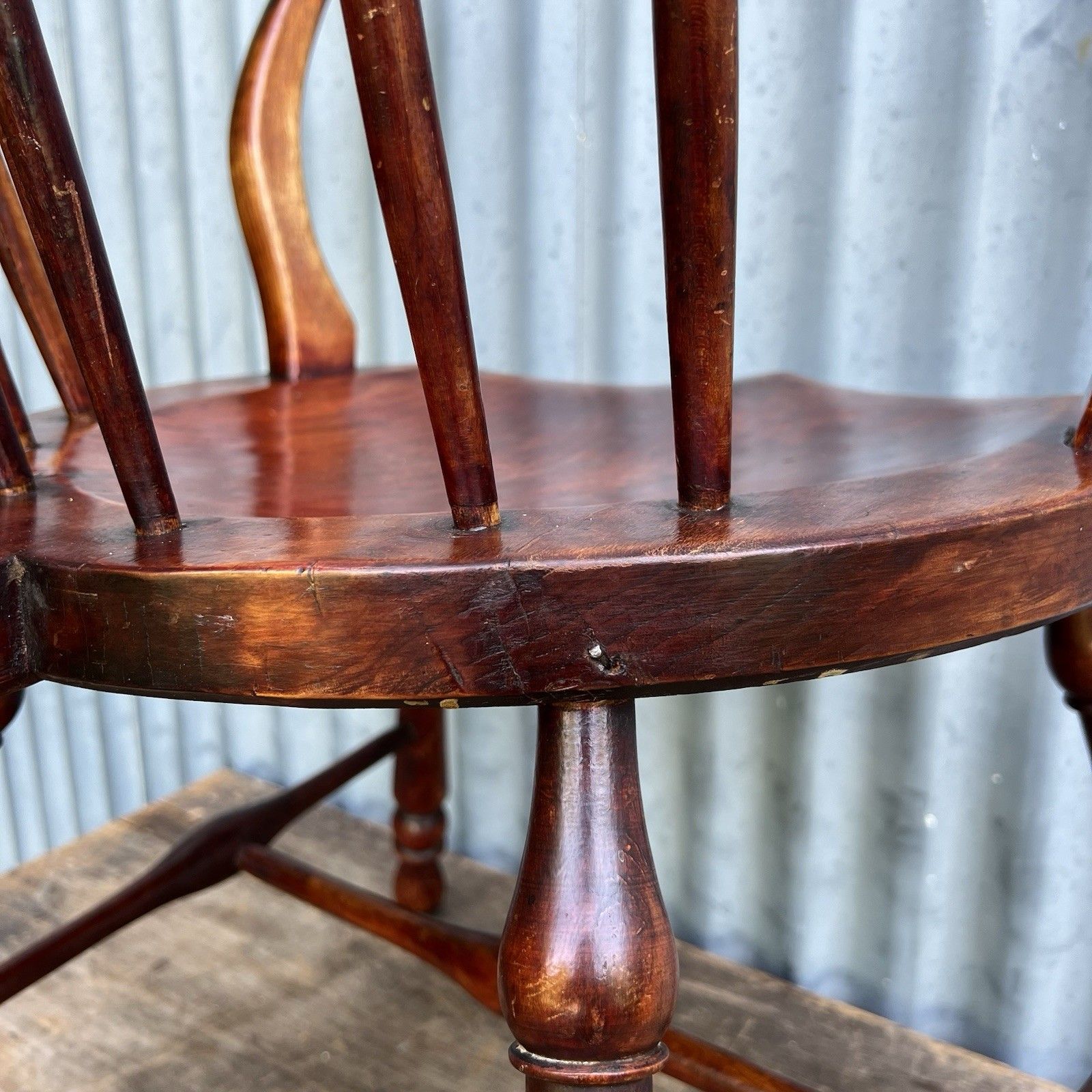 photo for sale Antique Windsor Goldsmith Comb Stick Back Armchair 19th Century Elm & Beech