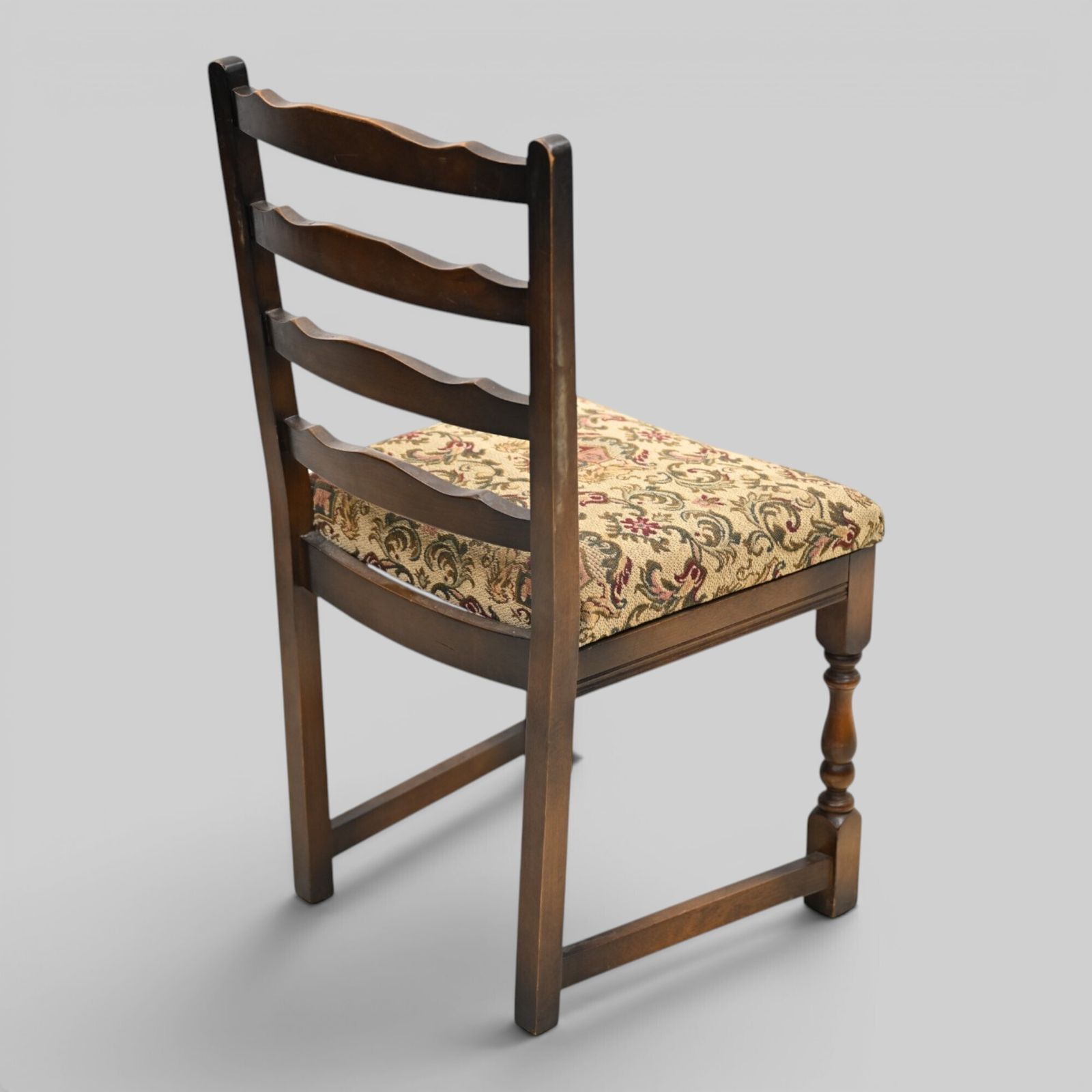 photo furniture 4 Old Charm Oak Dining Chairs Ladderback Tudor Fabric Light Oak Free Uk Delivery