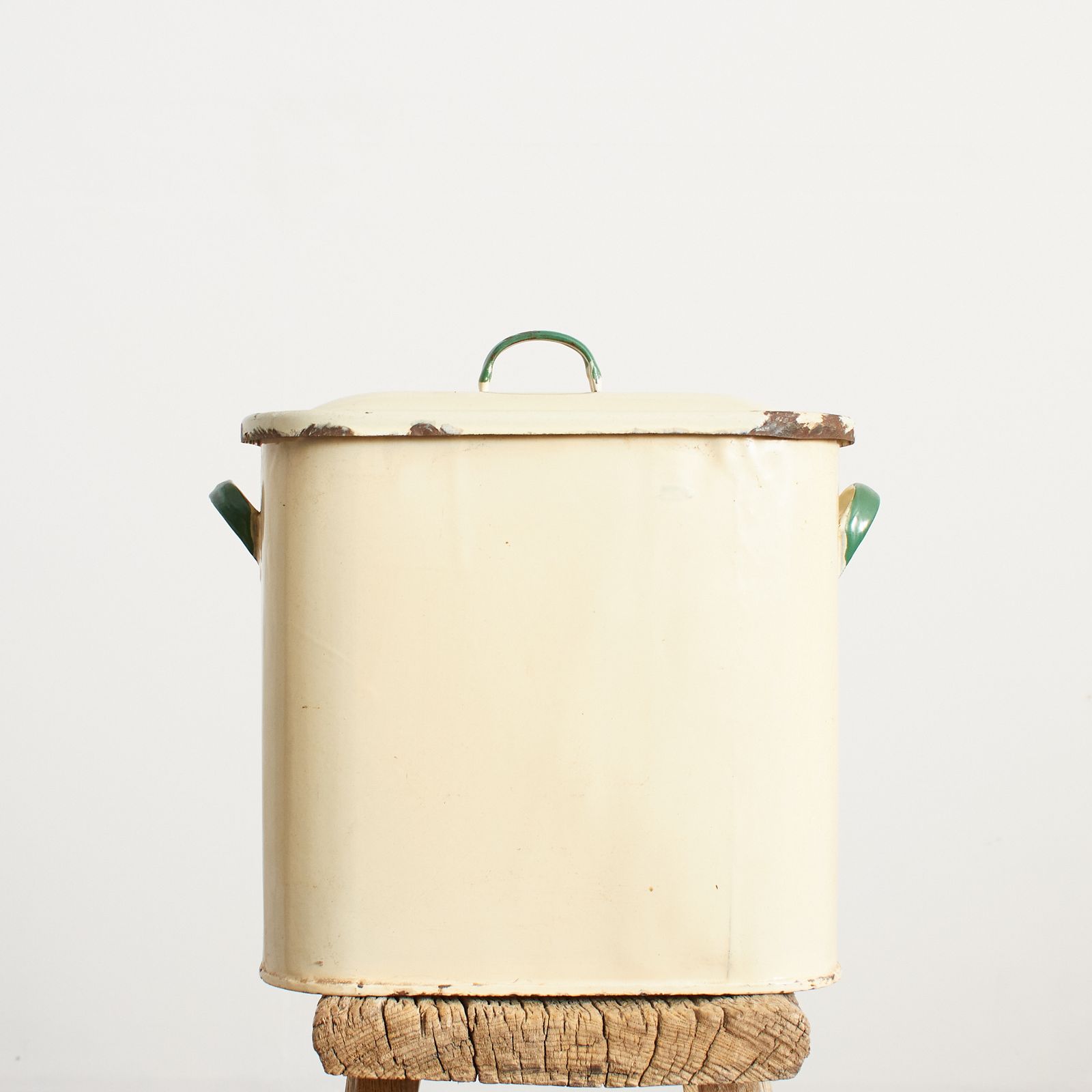 Antique Enamel Bread Bin – G, 1930s photo Home Decor