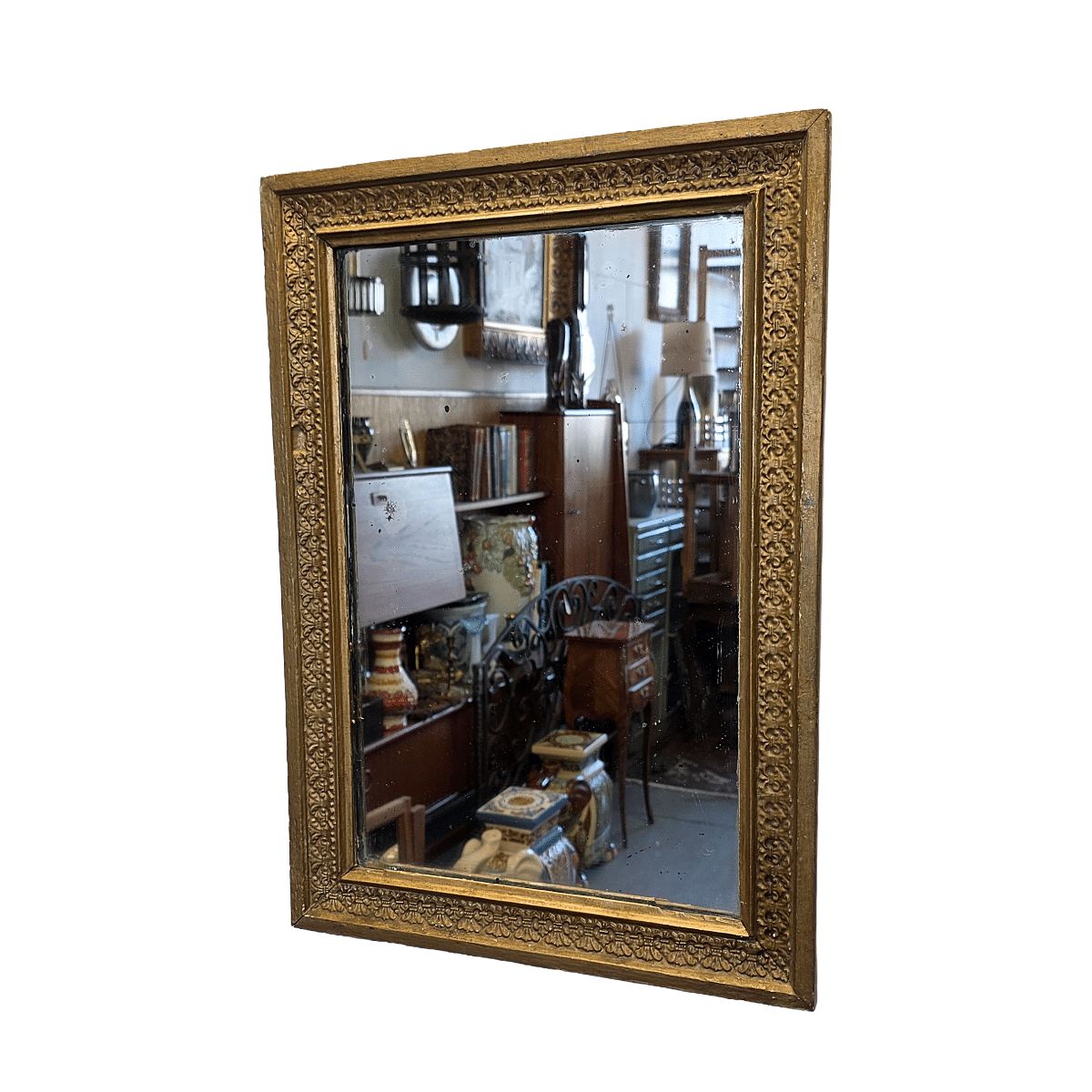 Antique French Mirror With Gold Frame, From Around 1900