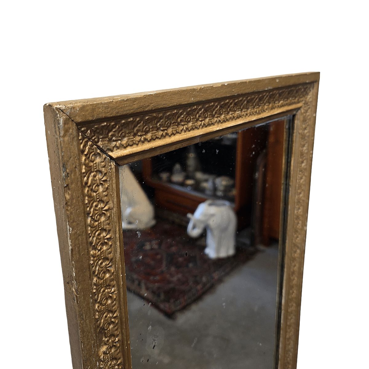 Antieke Franse spiegel met gouden lijst, ca. 1900 photo Woonaccessoires