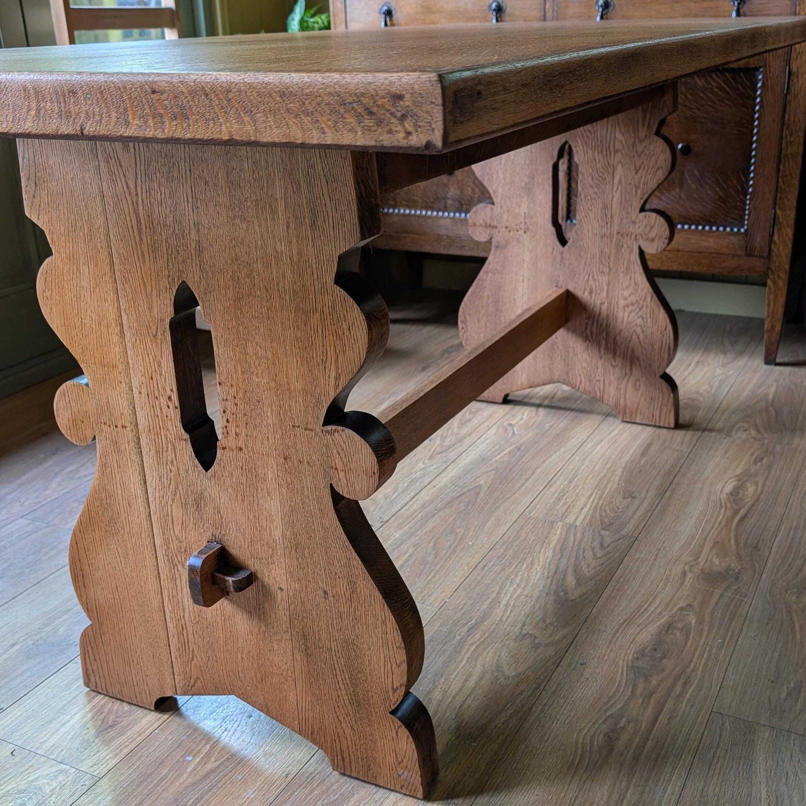 Antique Oak Refectory Table, 1920s photo furniture