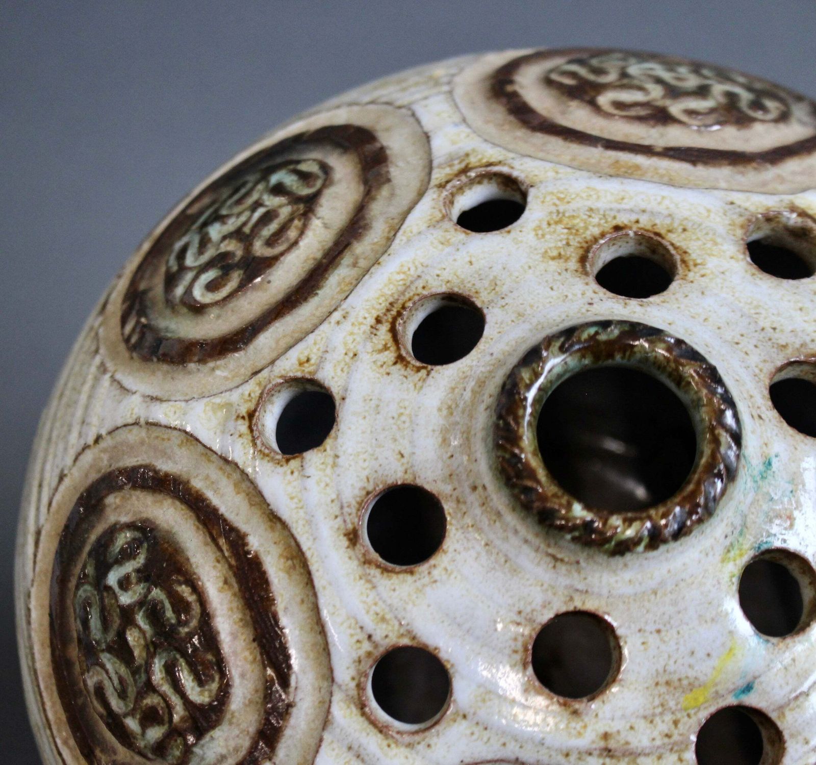 photo buy Vintage French Ceramic Flower Holder By Marcel Giraud (Circa 1960s)