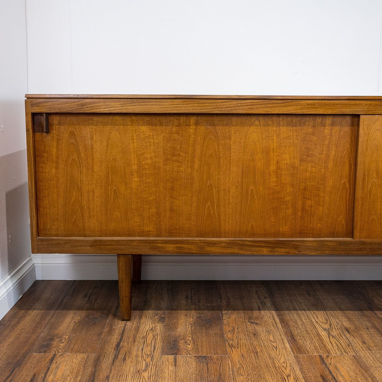 photo furniture Archie Shine Long Teak Sliding Door Sideboard