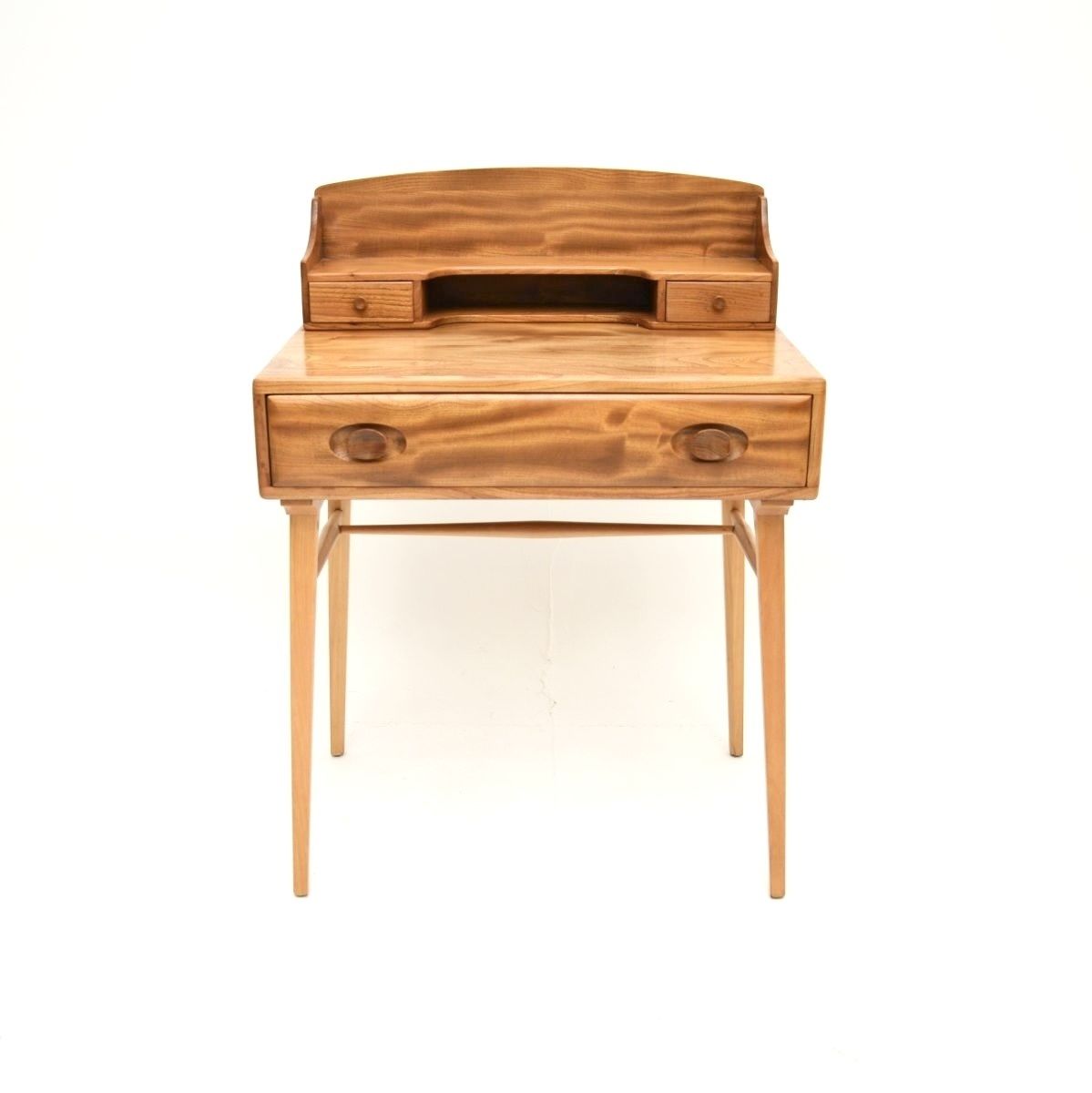 Vintage Ercol Writing Desk In Solid Elm photo furniture
