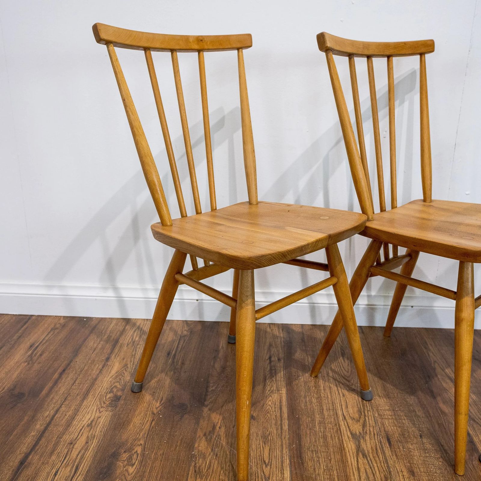 Ercol Model 391 Blue Label Elm And Beech Dining Chairs – Set Of 4 photo Furniture