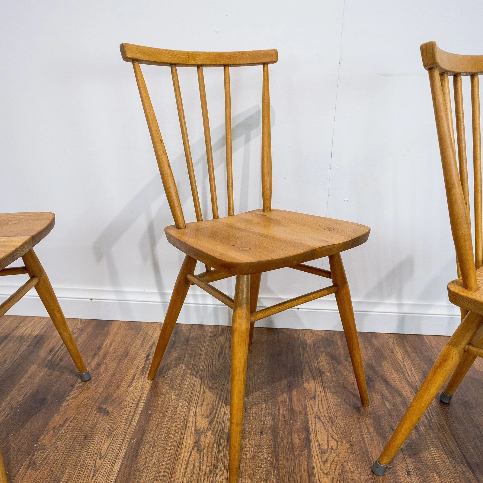 Ercol Model 391 Blue Label Elm And Beech Dining Chairs – Set Of 4 photo vinterior