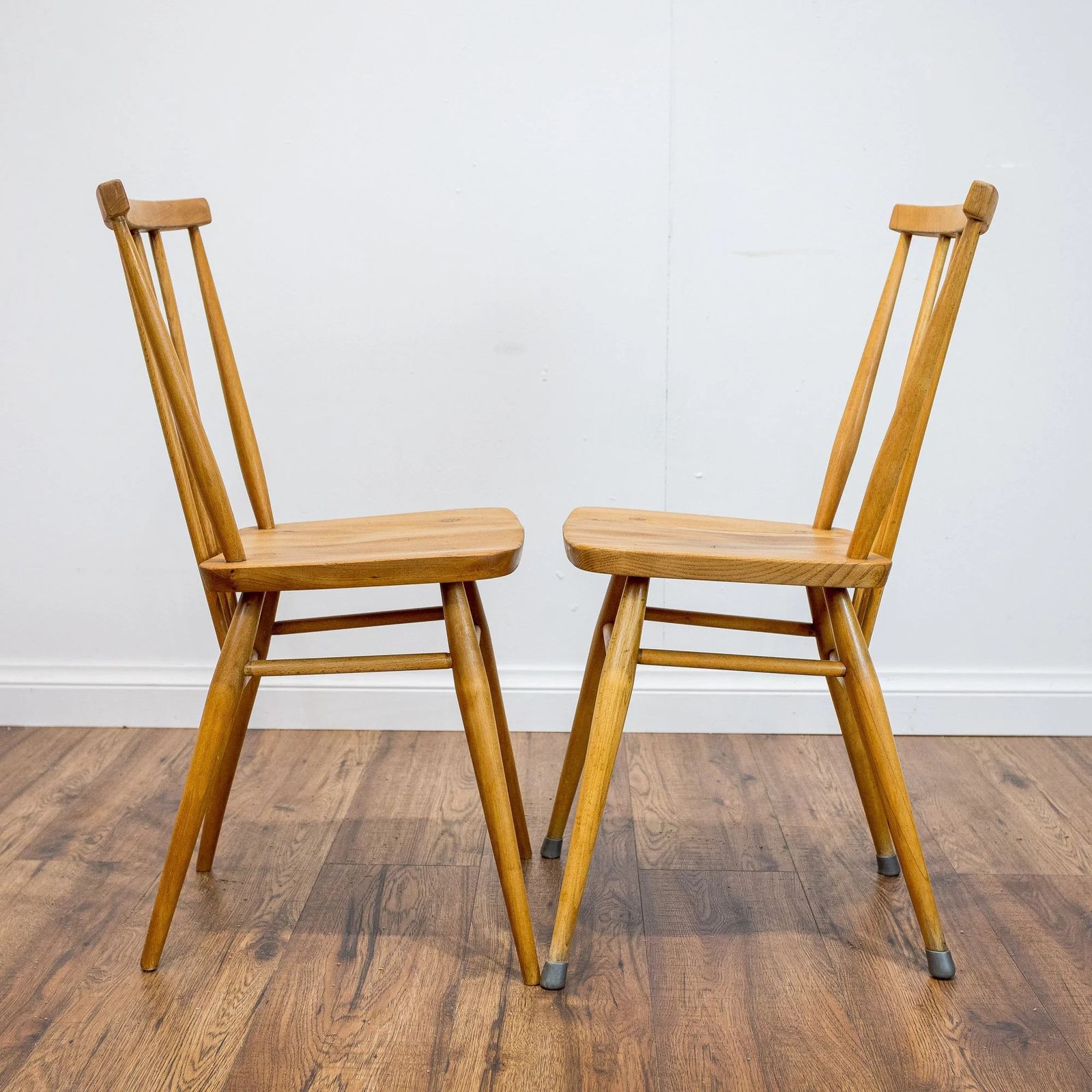 photo buy Ercol Model 391 Blue Label Elm And Beech Dining Chairs – Set Of 4
