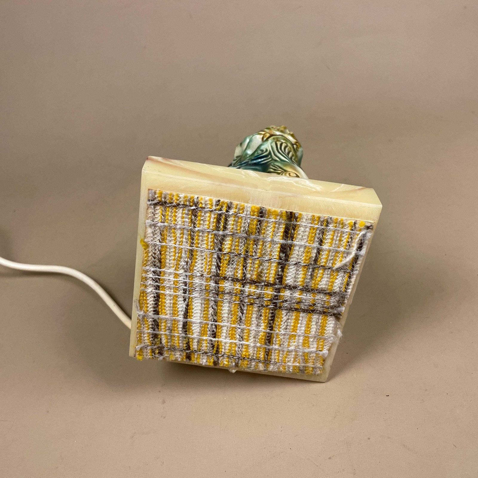 Oriental Lamp Bedside Table Light Green Blue Foo Dog Chinese Resin Onyx Marble Pattern Base Stand Ceramic Antique Classic Gold Brass Metal photo vintage