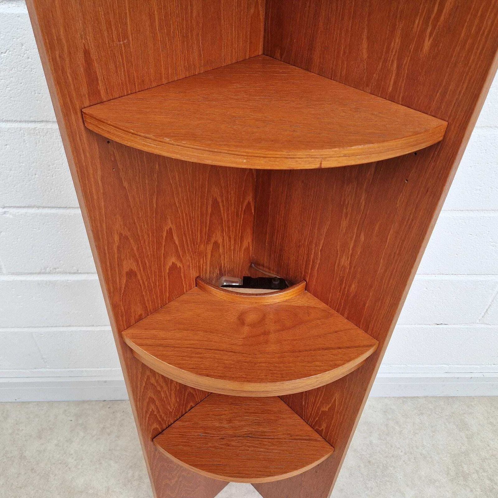 G Plan Fresco Vintage Mid Century Medium Teak Corner Bookshelf Display Pg201b photo 249.0