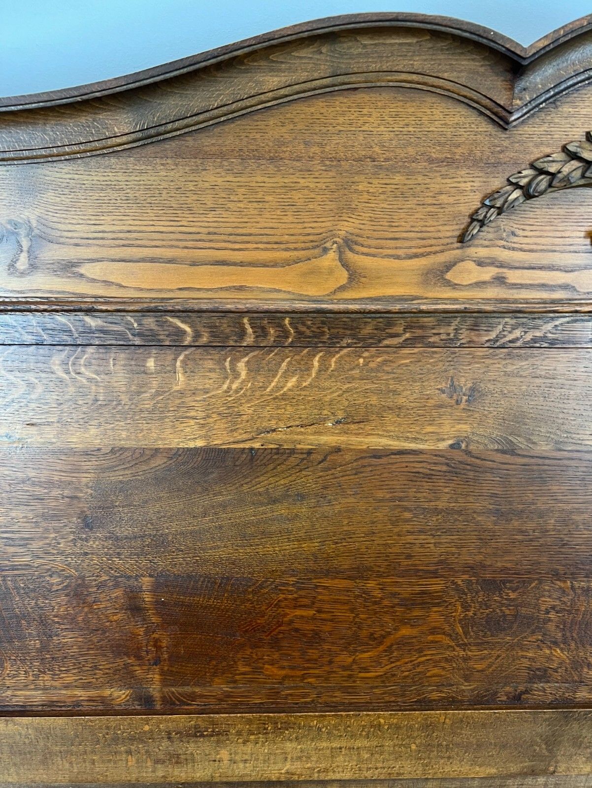 Bed Antique French Style Double Bed Wood Frame Carved Headboard Lot 3239 photo buy