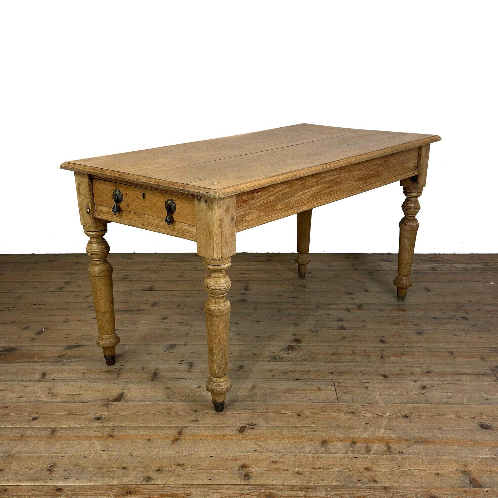 Antique Light Oak Kitchen Table | Kitchen Table | Antique Dining Table | Antique Pine Tables
