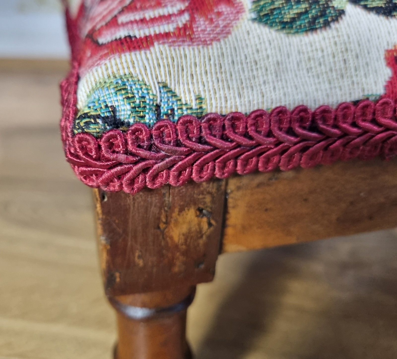 Furniture Small Antique French Faux Bamboo Wooden Chair Display Teddy Dolls Low Child Size photo