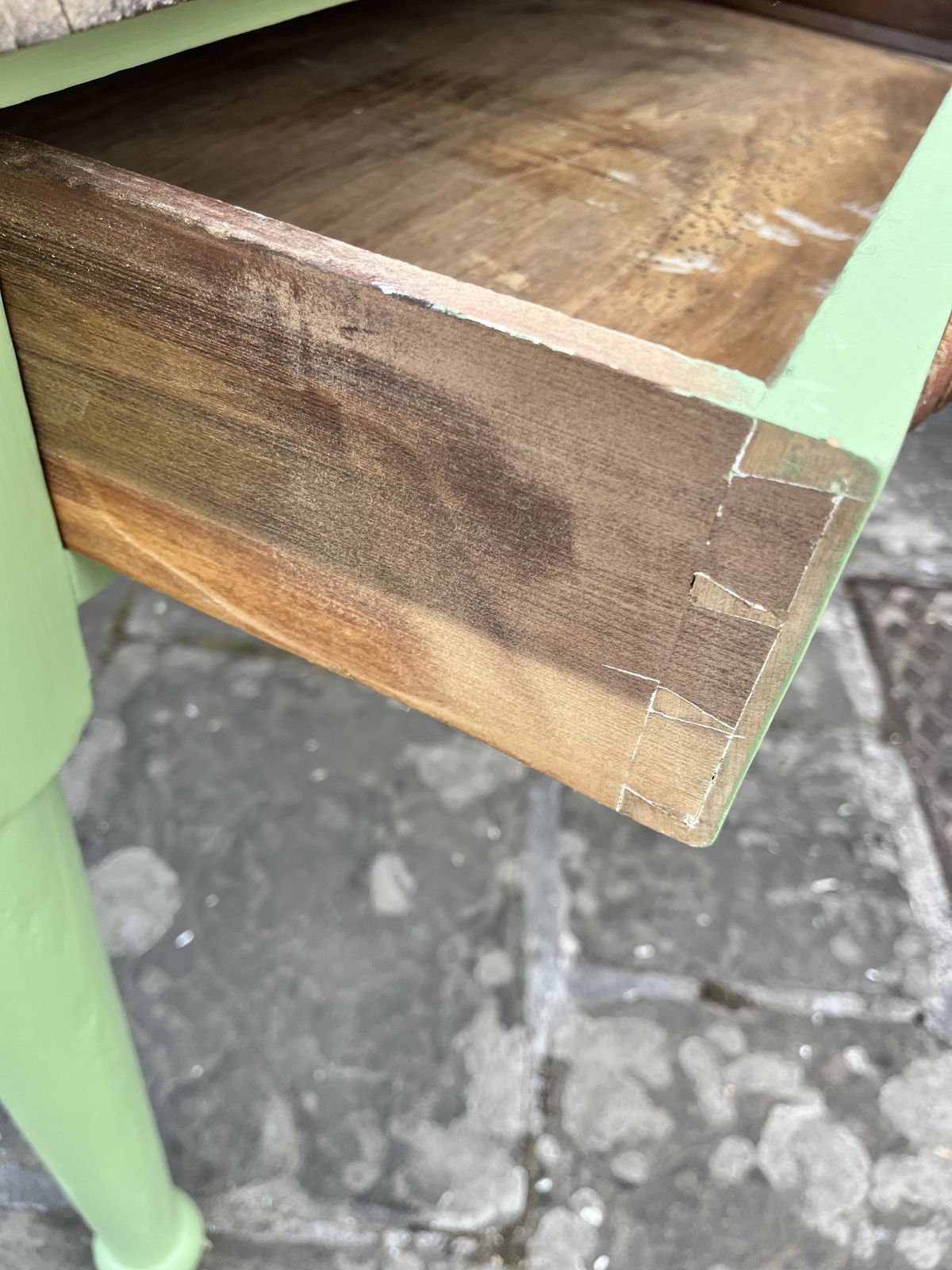 Victorian Pine Farmhouse Table Painted Green photo 425.0