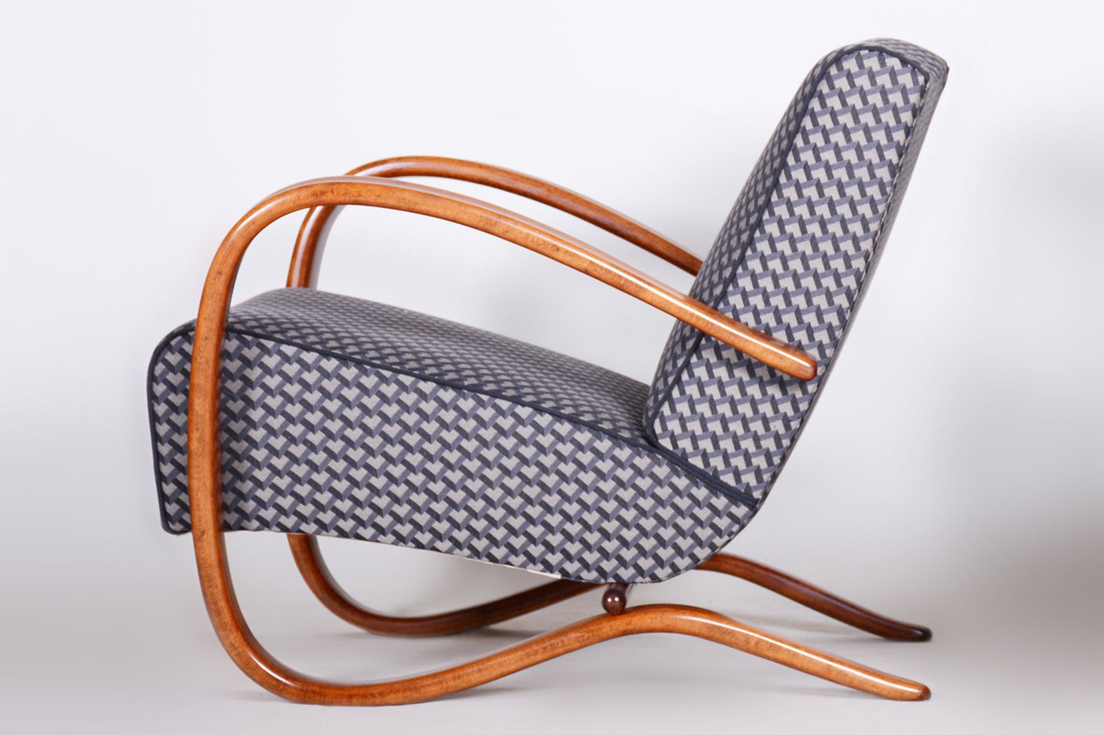 Restored Art Deco Armchair, By J. Halabala For Up Zavody, Beech, Czech, 1930s photo furniture