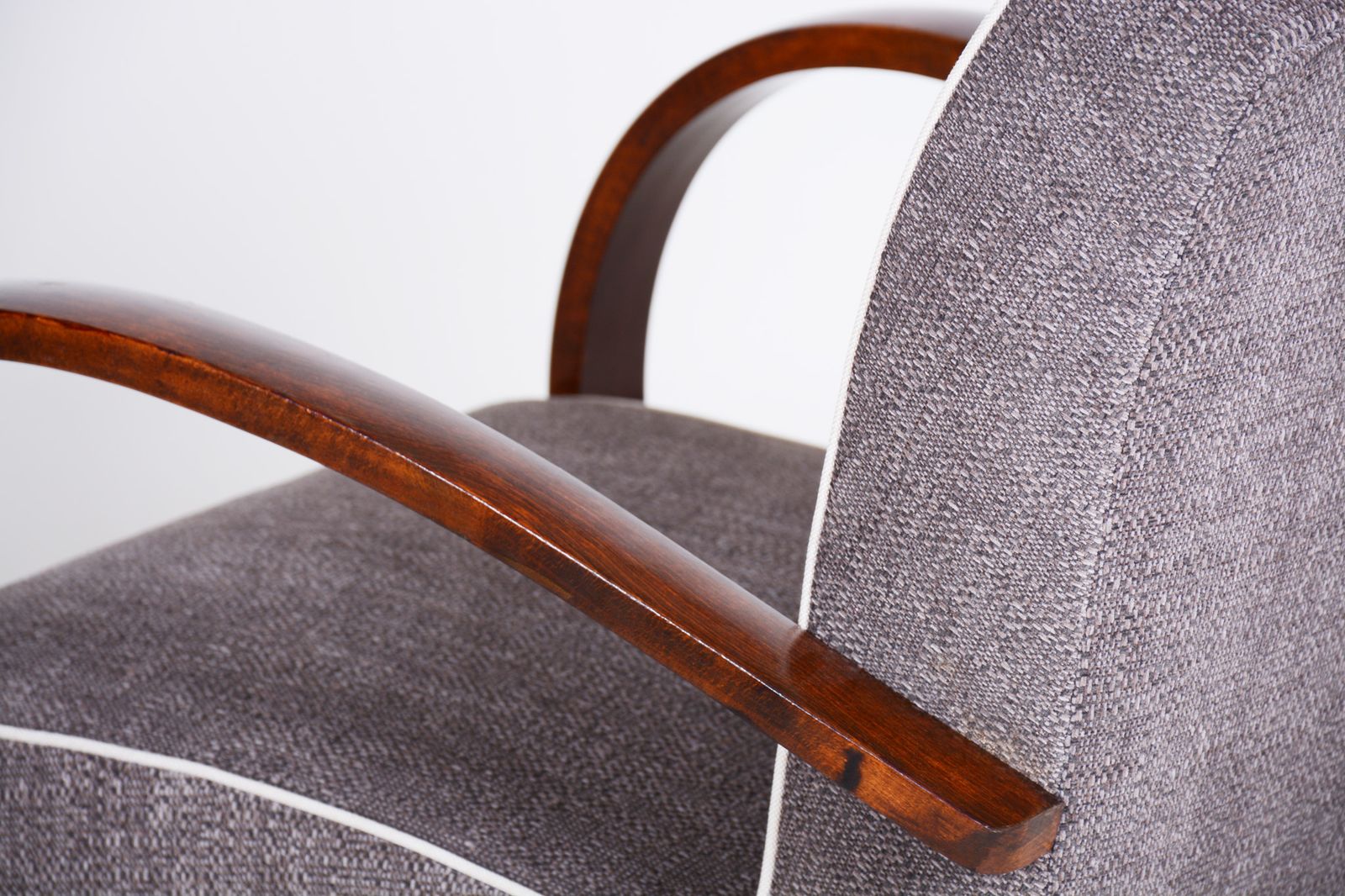 photo furniture Restored Art Deco Armchair, By J. Halabala For Up Zavody, Beech, Czech, 1930s