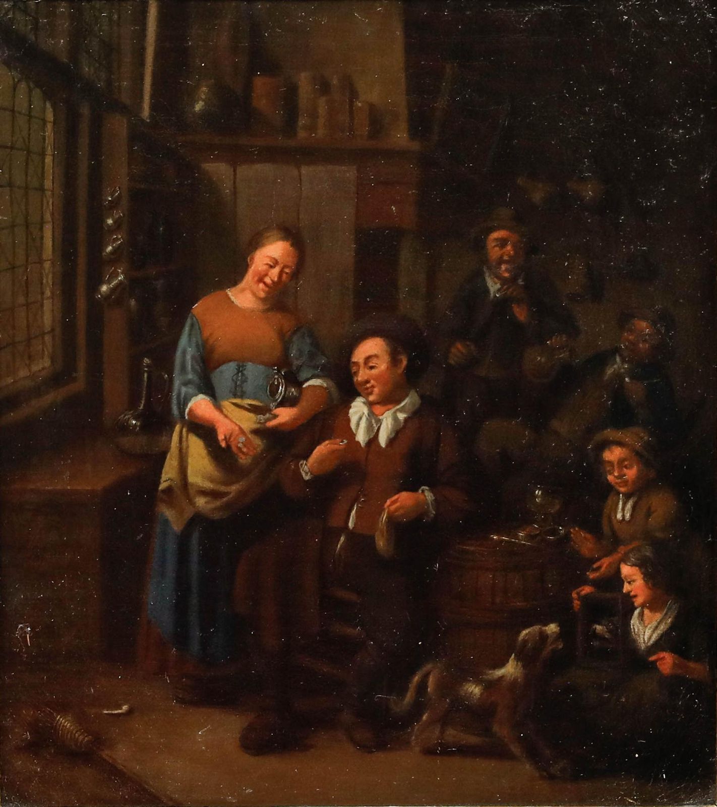 Gillis De Winter (C.1650 1720) Dutch School 17th Century Oil, Good Times photo furniture