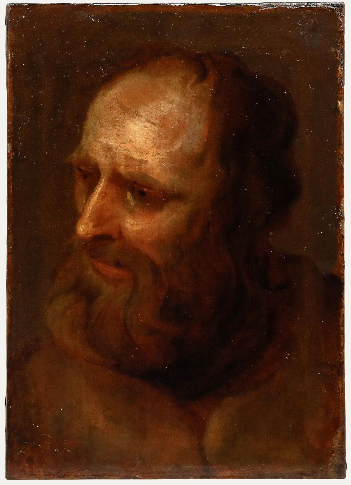 Flemish School 17th Century Oil Paul The Apostle