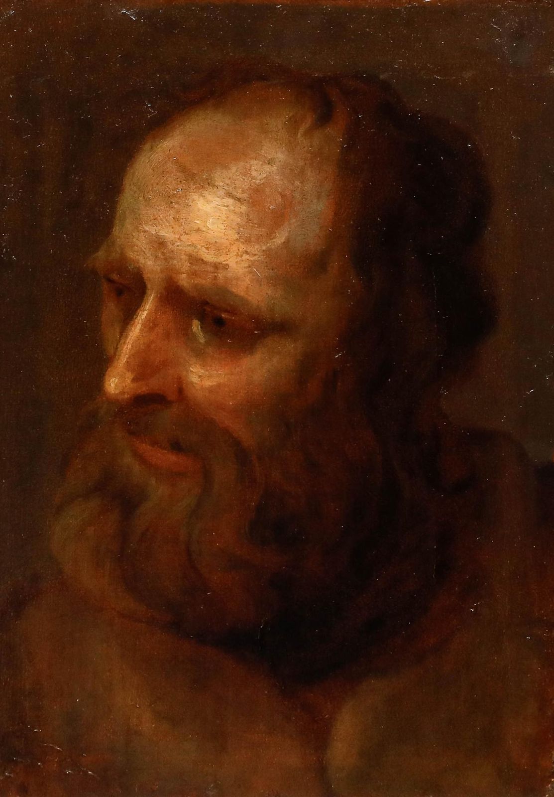 Flemish School 17th Century Oil Paul The Apostle photo furniture