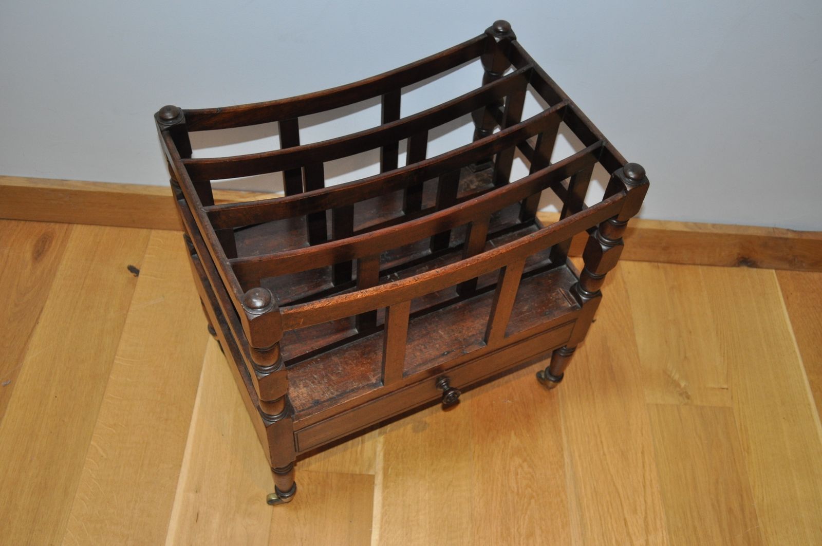 Antique Mahogany Regency Canterbury / Magazine Rack photo Home Decor