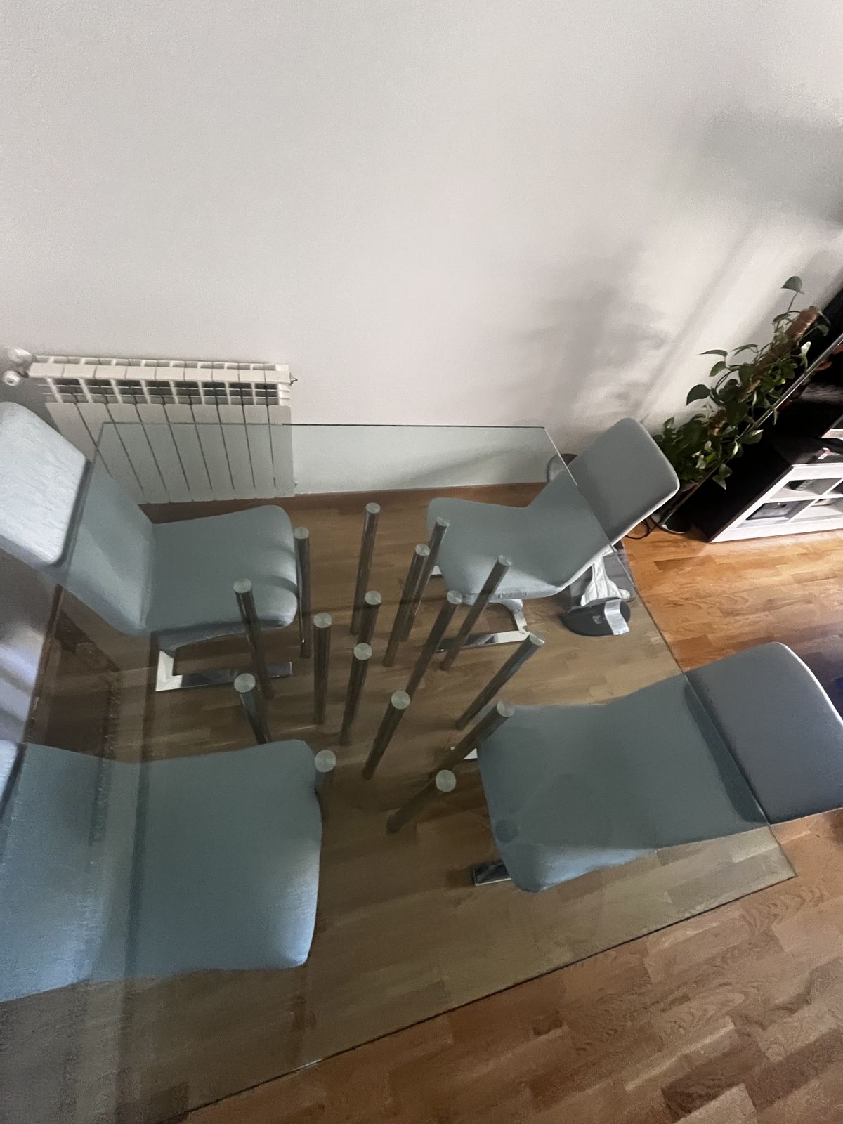 Original Bonaldo Design Dining Table   Tempered Glass & Steel   Immaculate Condition photo for sale