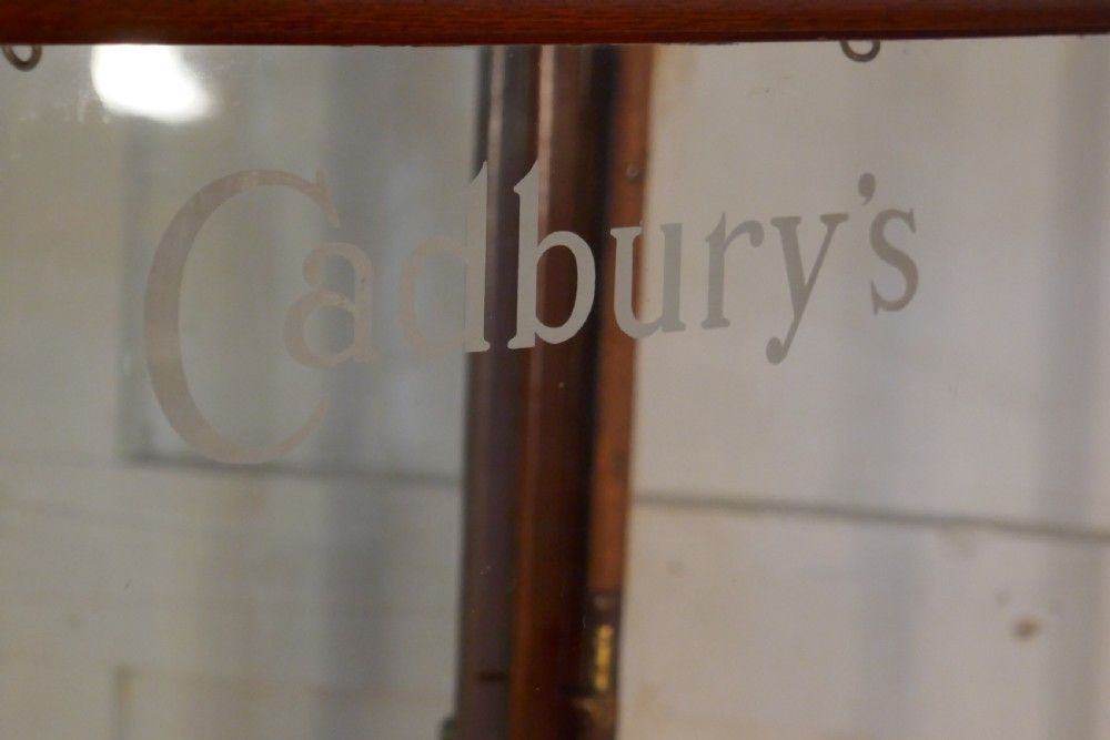 Edwardian Cadbury’s Counter Top Sweet Shop Advertising Cabinet photo vintage