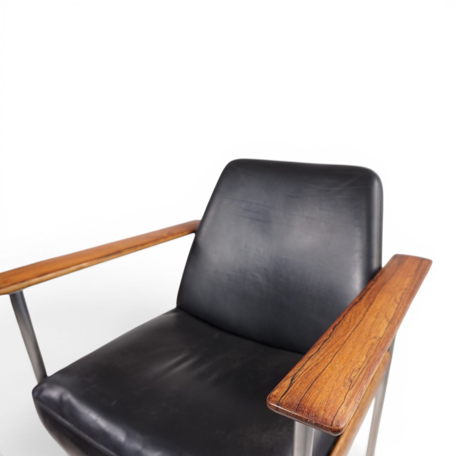 Leren fauteuil van Sven Ivar Dysthe voor Dokka Møbler, 1960 photo 899.0