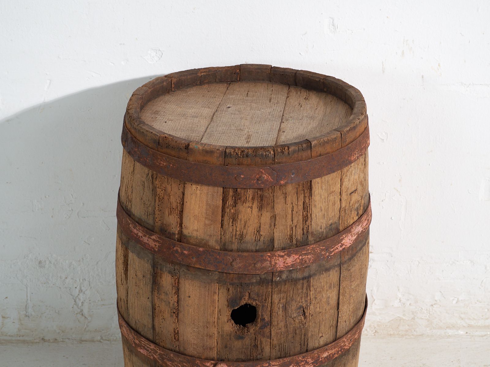 Antique Wooden Barrel With Iron Hoops – Hungary, Circa 1930 photo furniture