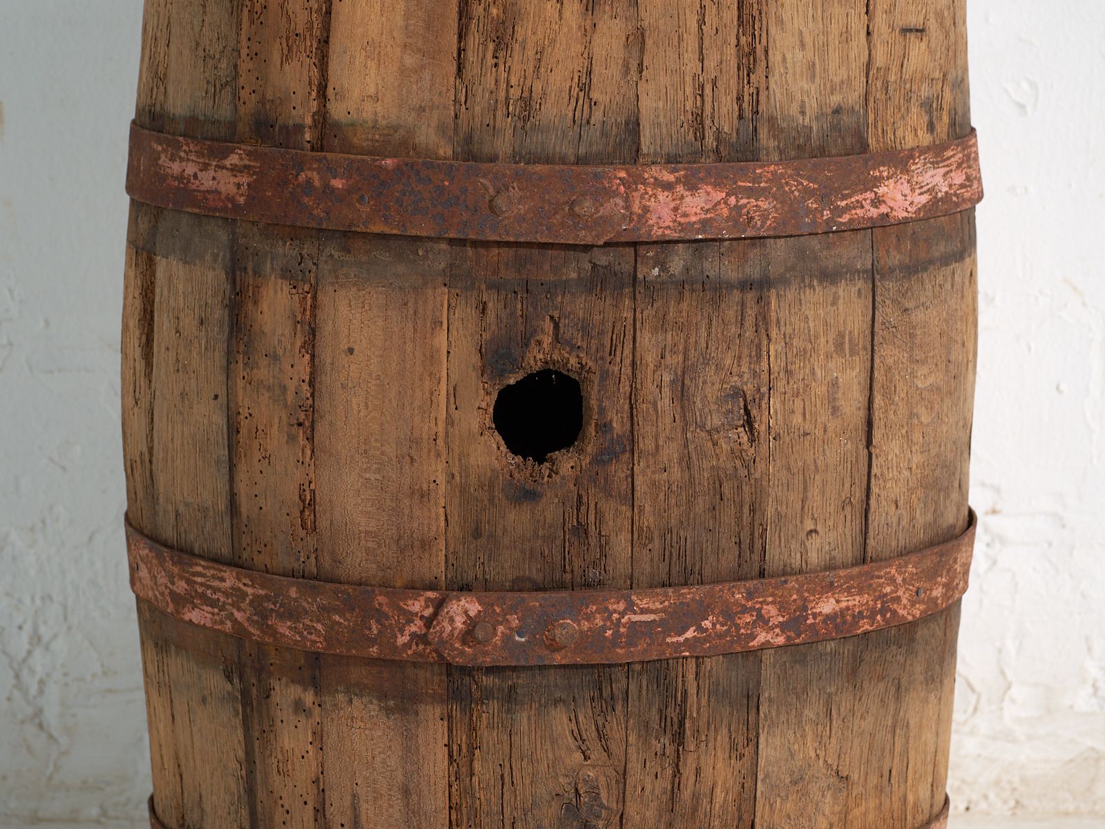 Antique Wooden Barrel With Iron Hoops – Hungary, Circa 1930 photo 343.0