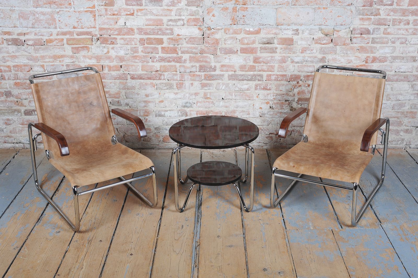 Two Restored Bauhaus Armchairs, By M. Breuer For Thonet, Chrome, Czech, 1920s photo 7150.0
