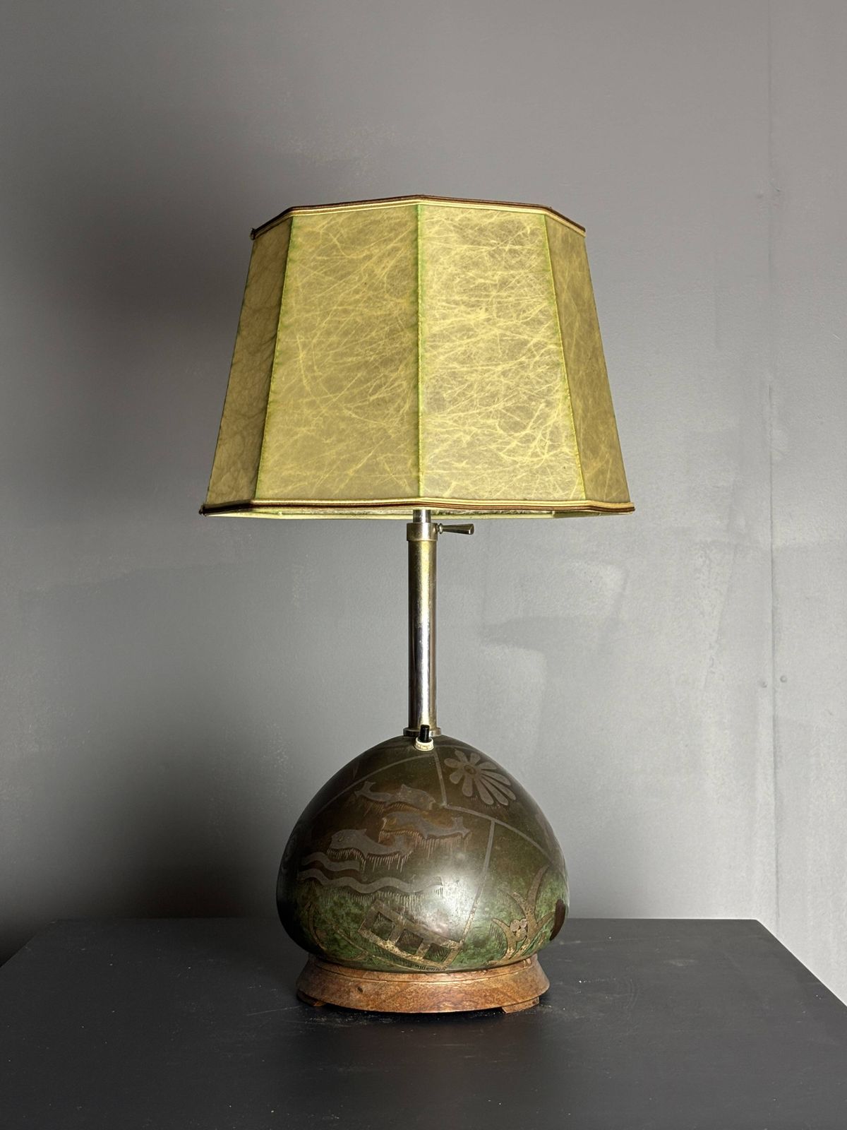 Lampe de table Art déco Paul Haustein pour WMF, série Ikora Congo, années 1920 photo Luminaires