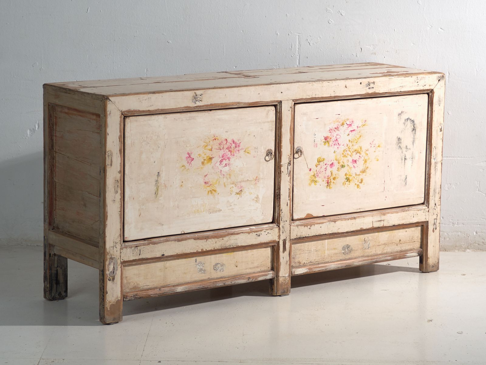 Antique Painted Sideboard In Pine Wood – China, Circa 1930