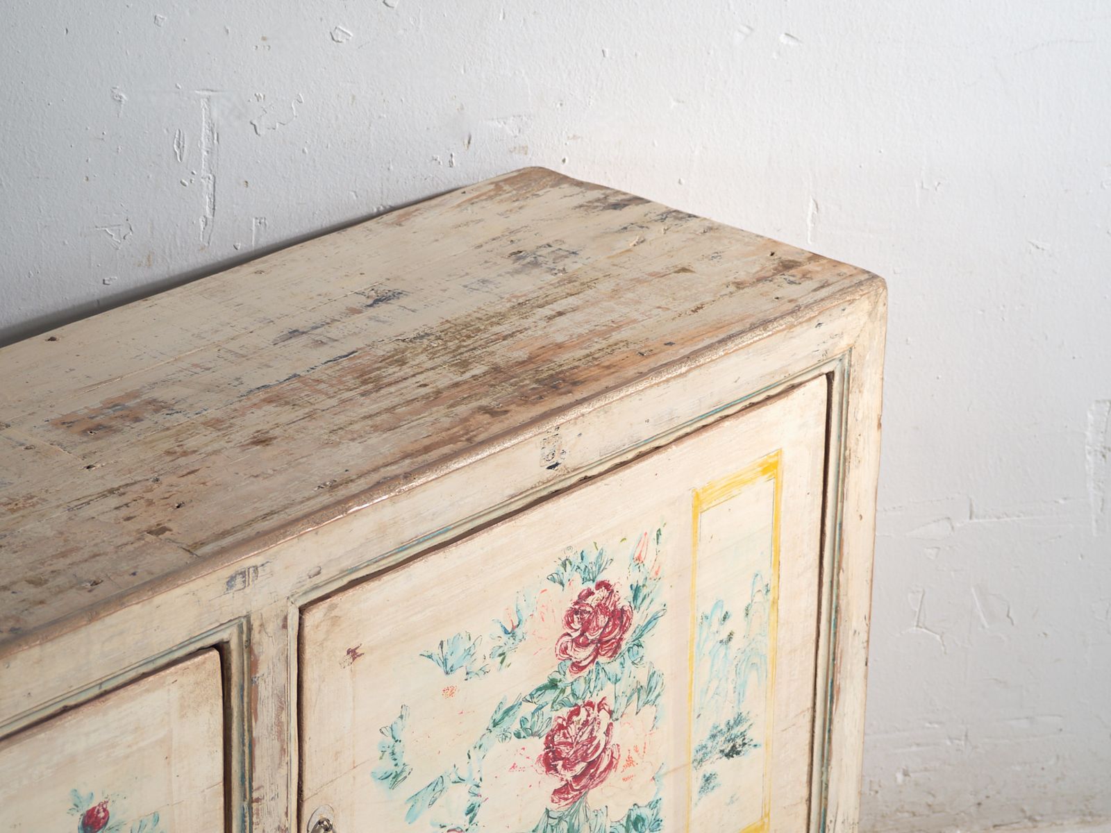 Antique Painted Sideboard In Pine Wood – China, Circa 1930 photo for sale