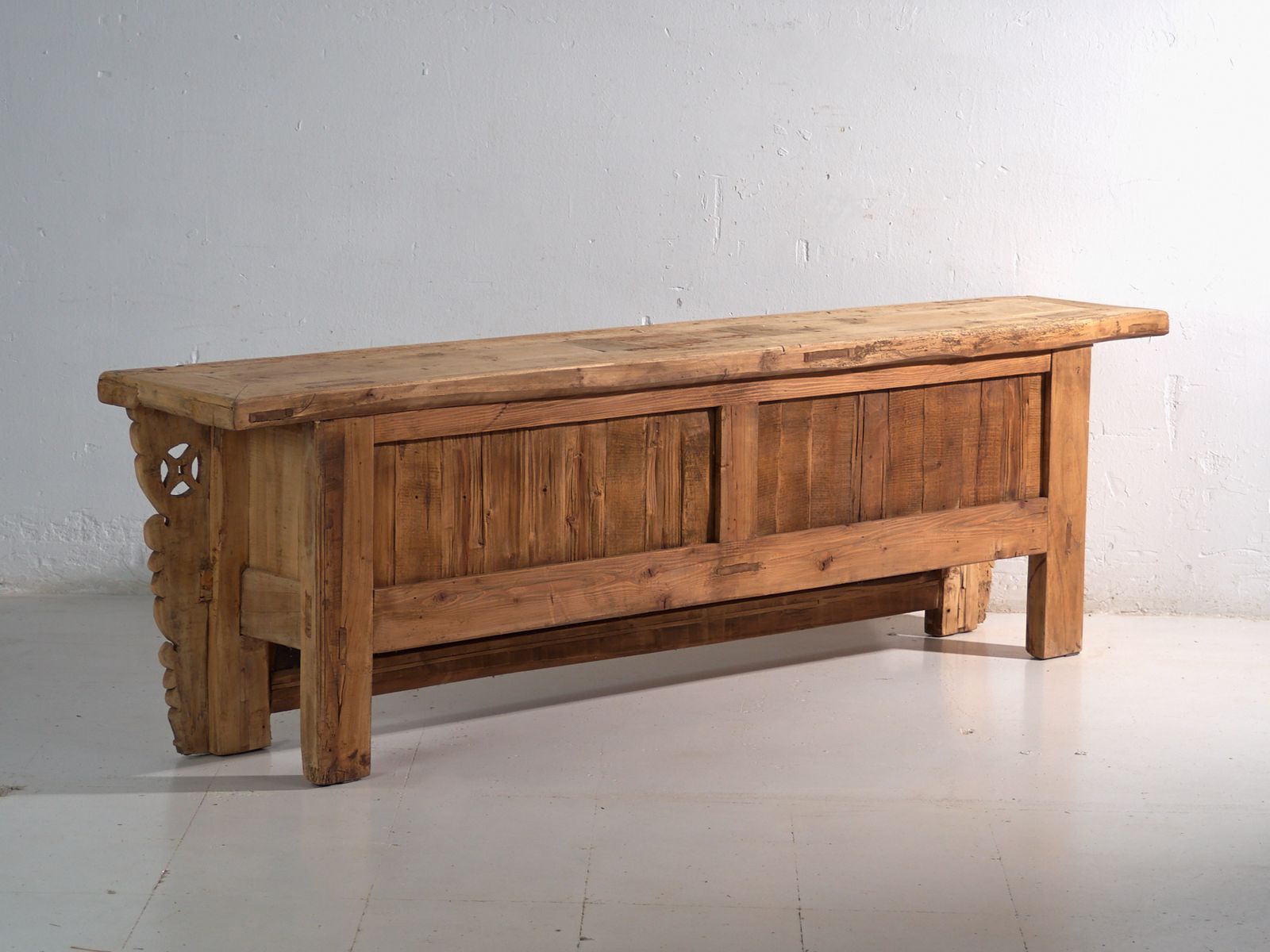 3667.0 Antique Carved Sideboard In Fir Wood – China, Circa 1930 photo