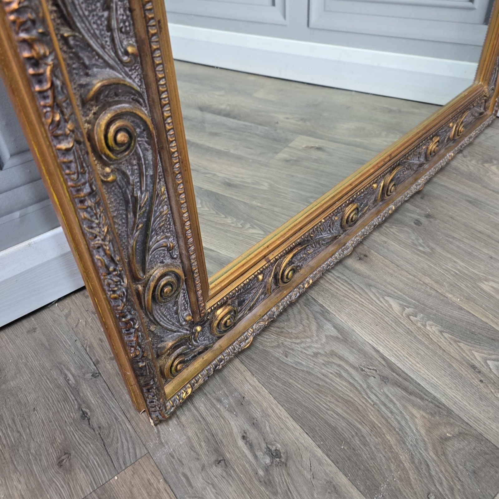 photo furniture 8ft Tall Large Mirror Ornate Gilt Frame Full Length Wall Glass Antique Style