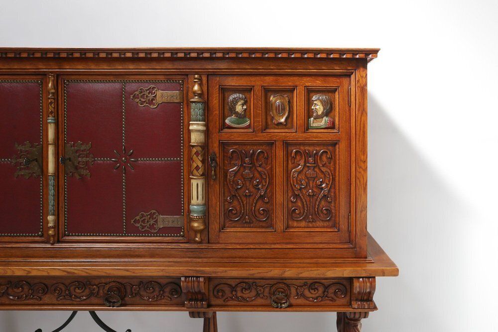 20th Century Baroque Carved Sideboard, Spain, 1950 photo for sale
