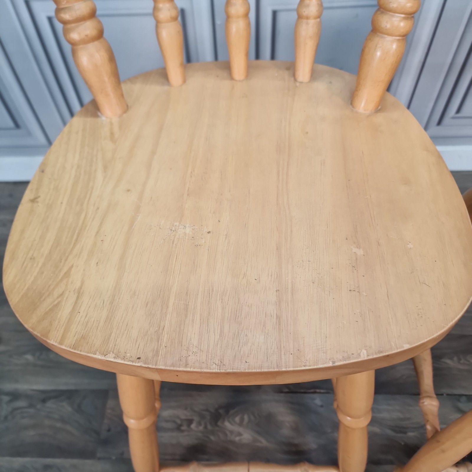 Vintage Breakfast Bar Stools Solid Wood Kitchen Tall Chairs Seats Early Settler photo 120.0
