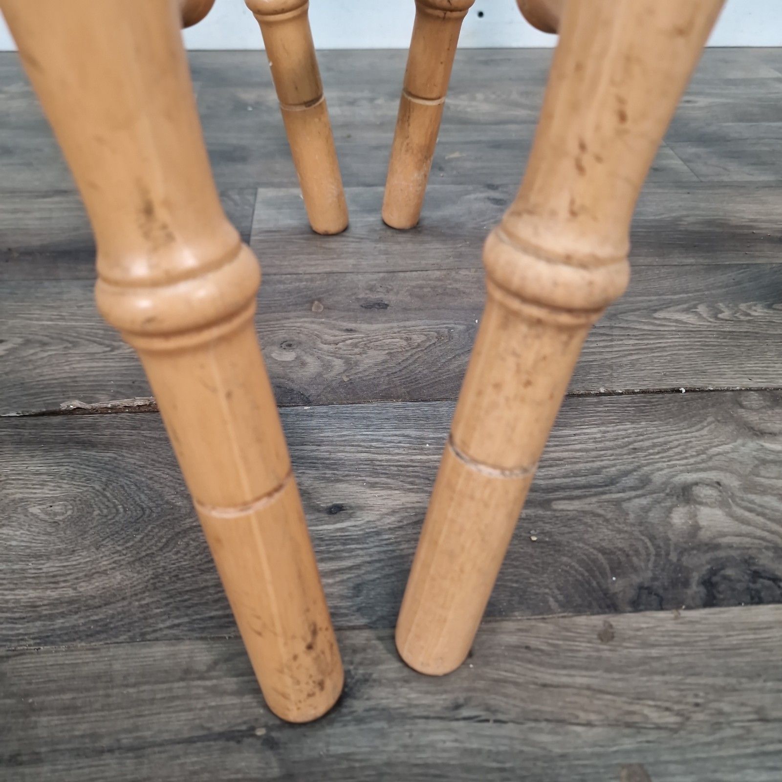 photo buy Vintage Breakfast Bar Stools Solid Wood Kitchen Tall Chairs Seats Early Settler