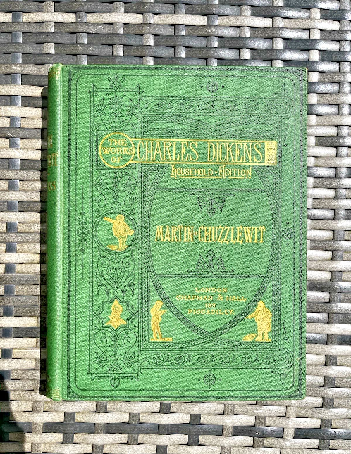 photo for sale 8 Antique Books The Works Of Charles Dickens Household Edition Chapman & Hall