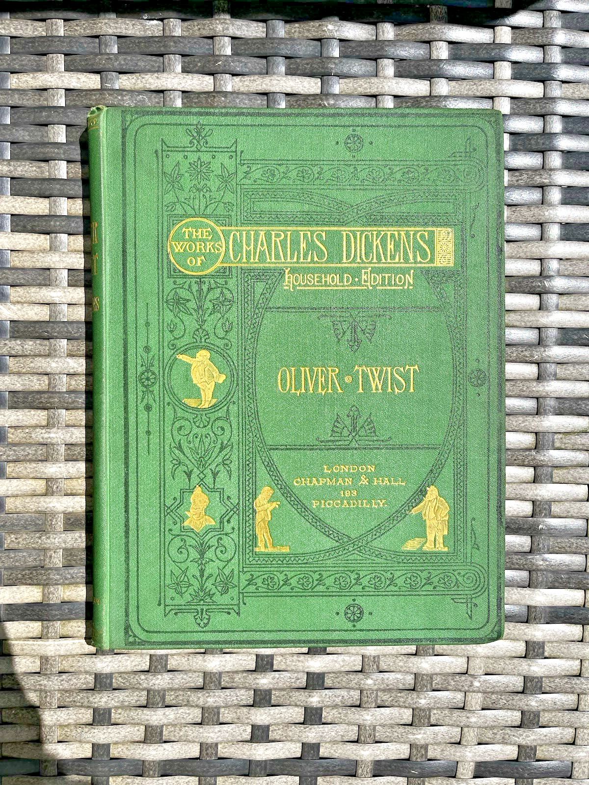 Home Decor 8 Antique Books The Works Of Charles Dickens Household Edition Chapman & Hall photo