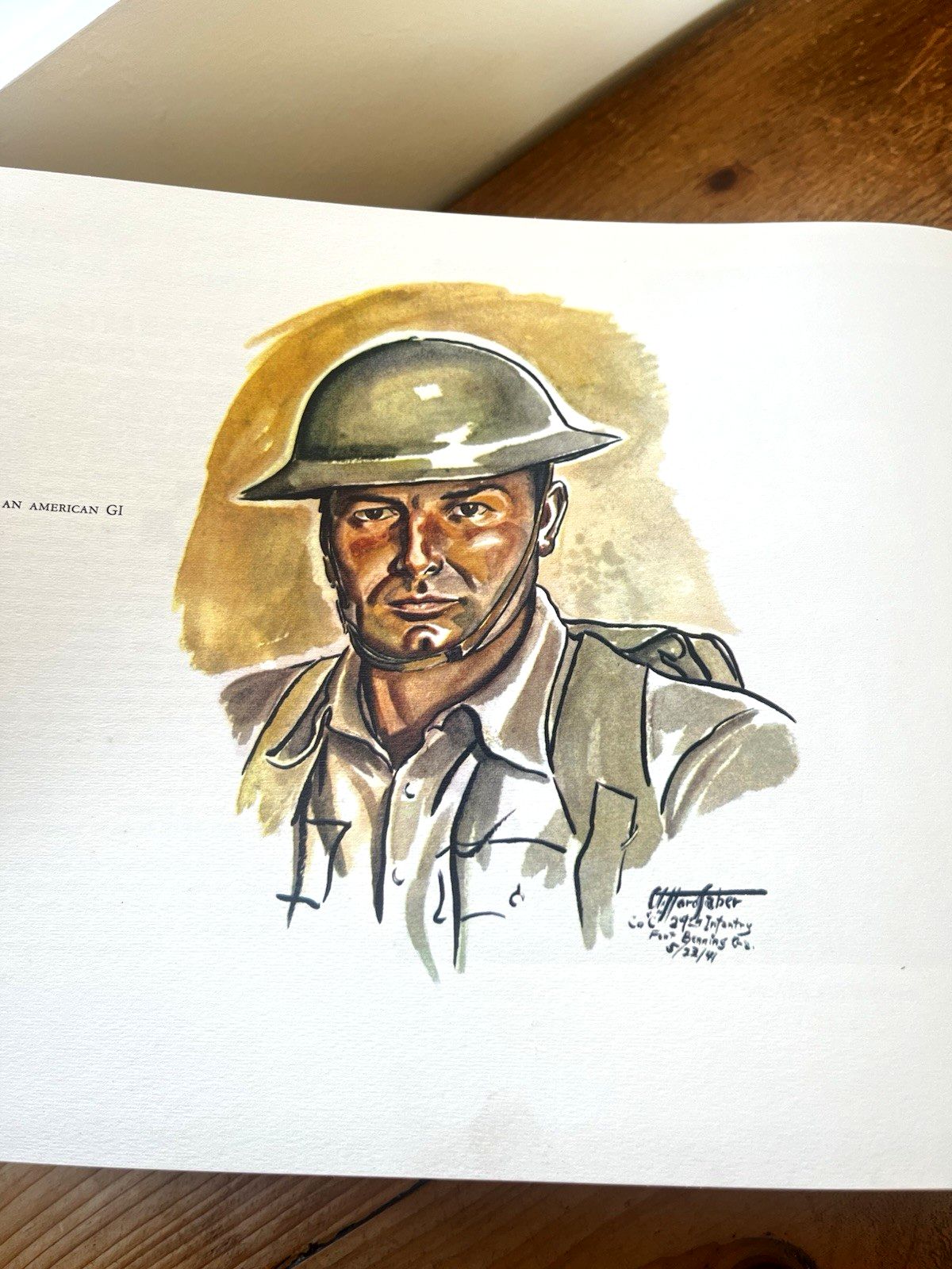 photo furniture Rare Desert Rat Sketch Book Clifford Saber 1959 First Edition Wwii Military Art