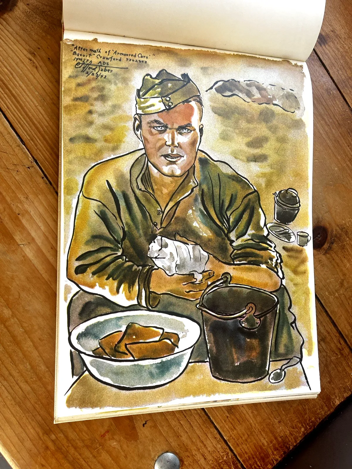 photo buy Rare Desert Rat Sketch Book Clifford Saber 1959 First Edition Wwii Military Art