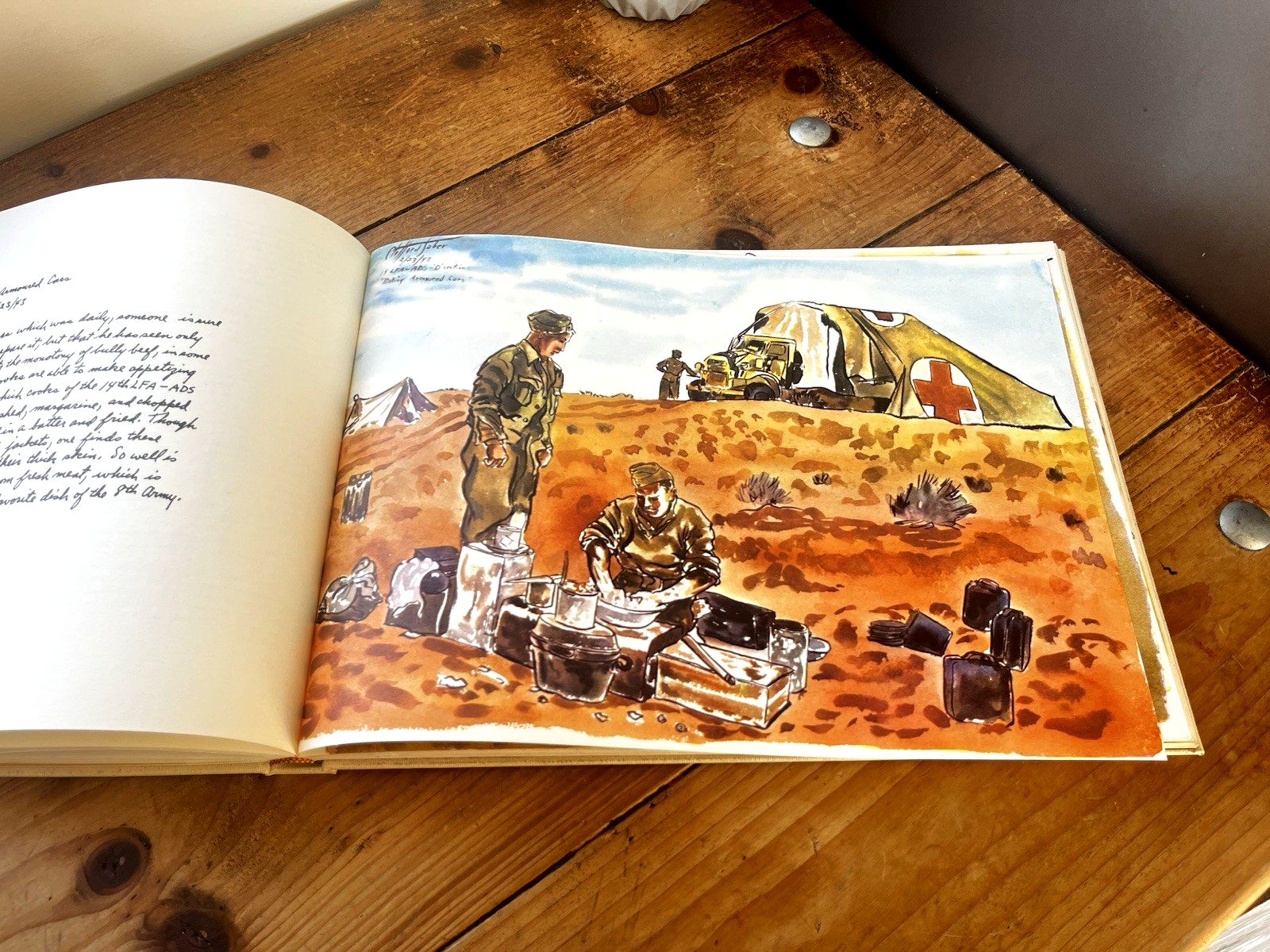 photo vintage Rare Desert Rat Sketch Book Clifford Saber 1959 First Edition Wwii Military Art