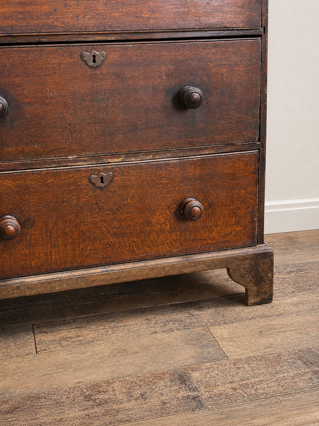 Georgian Antique Solid Oak Chest Of Drawers photo 750.0