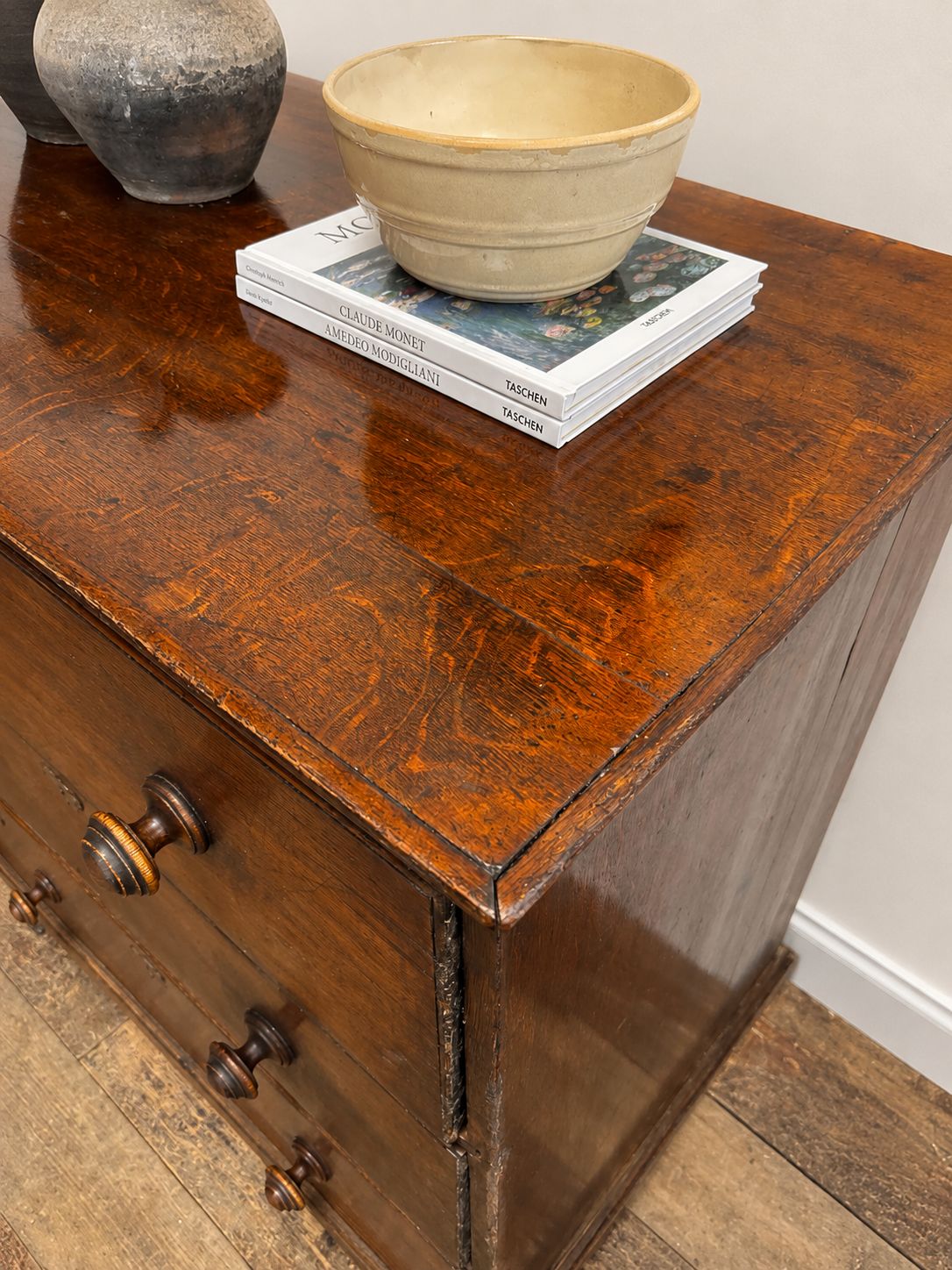 Georgian Antique Solid Oak Chest Of Drawers photo buy