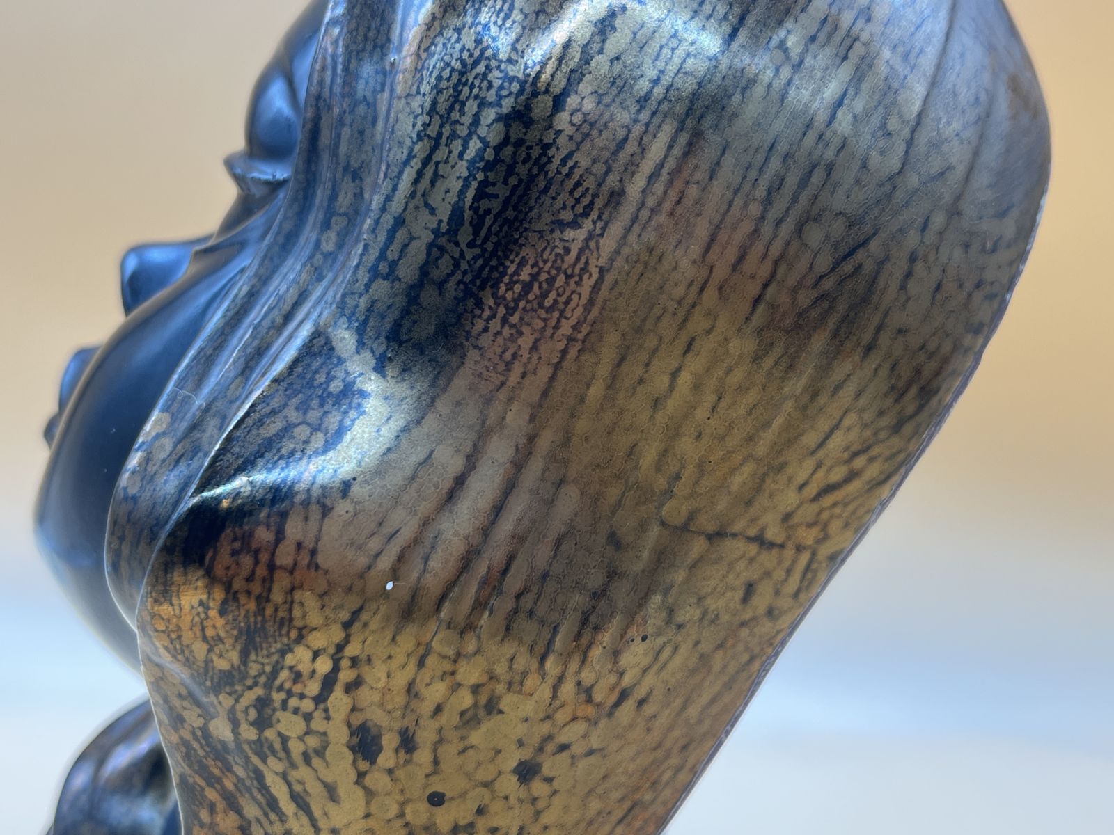 Mcm Gema Pottery Holland wandplaquette van dameshoofdje uit The Black Collection. 639. photo vinterior