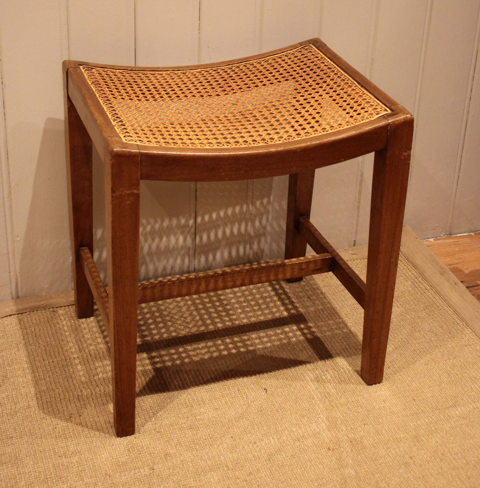 Beech Wood Cane Seated Stool photo furniture