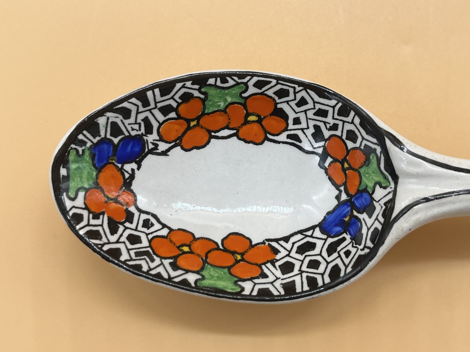 Mcm Crown Ducal Pottery Orange Tree Design salade-opschepbestek. photo buy